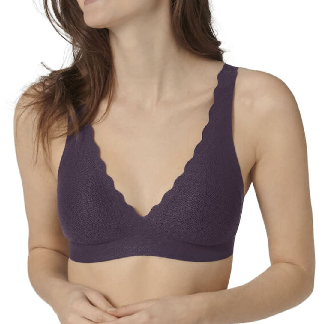 sloggi Damen ZERO Feel Lace Bralette Bustier, Blackcurrant Juice, M