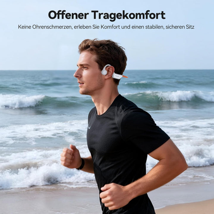 TECKNET Knochenschall Kopfhörer Bluetooth, Bone Conduction Headphones mit Mikrofon, Open Ear Sport K