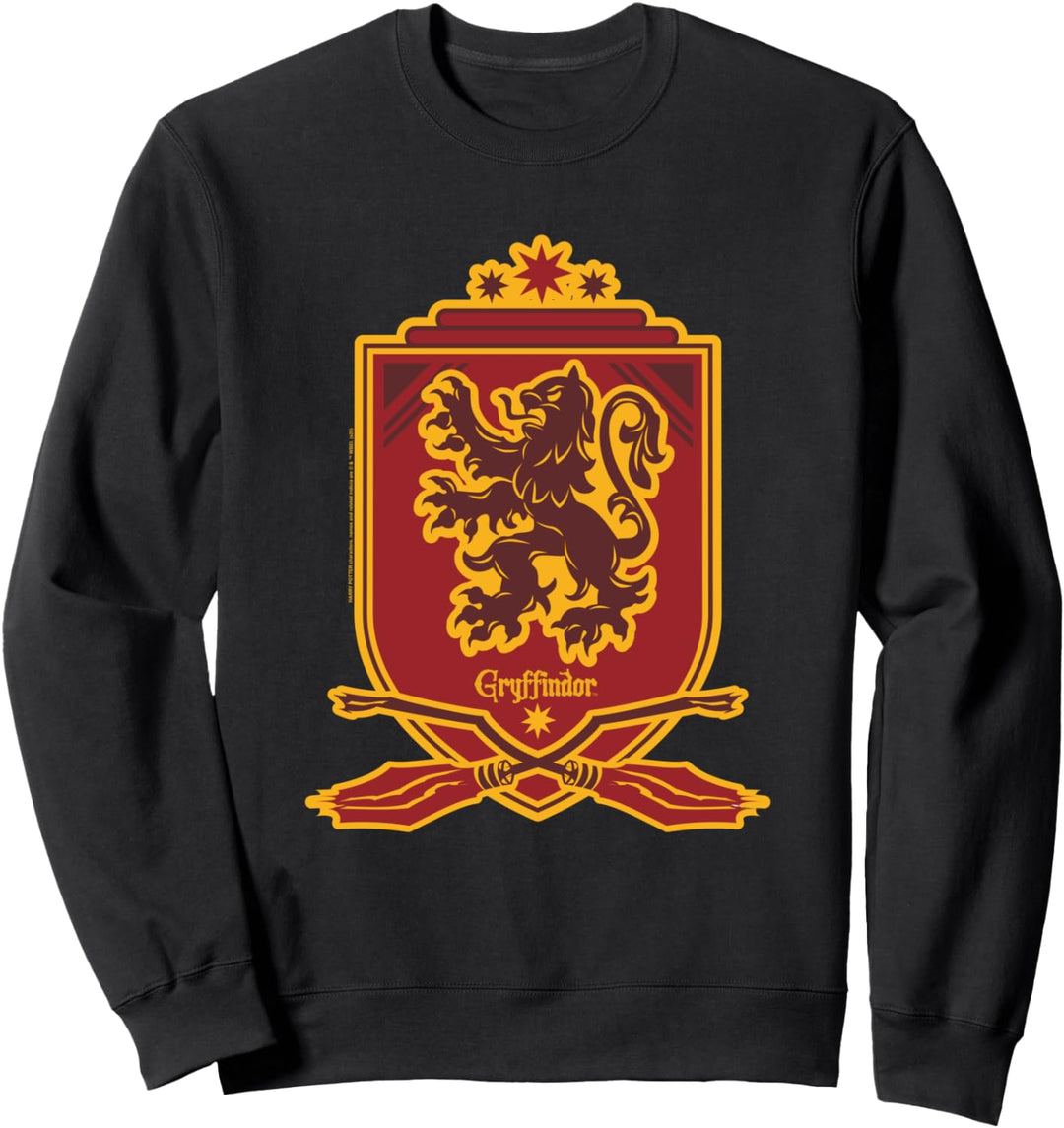 Harry Potter Gryffindor Broomstick Badger Logo Sweatshirt