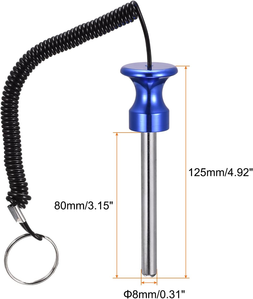 sourcing map mm x mm Gewichtsstapelstift mit Zugseil Magnetisches Krafttrainingsgerät Zubehör für Fi