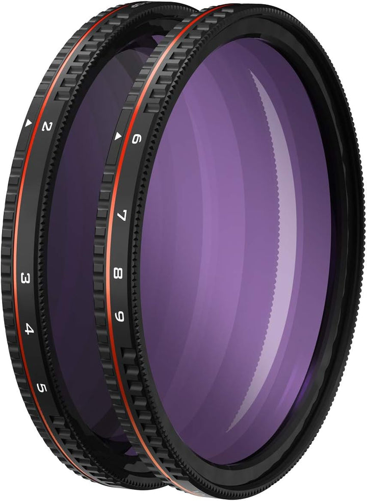 Freewell 67mm Gewinde Harter Halt Variable ND Filter All Day 2 bis 5 Stop & 6 bis 9, Stop - 2Pack 67