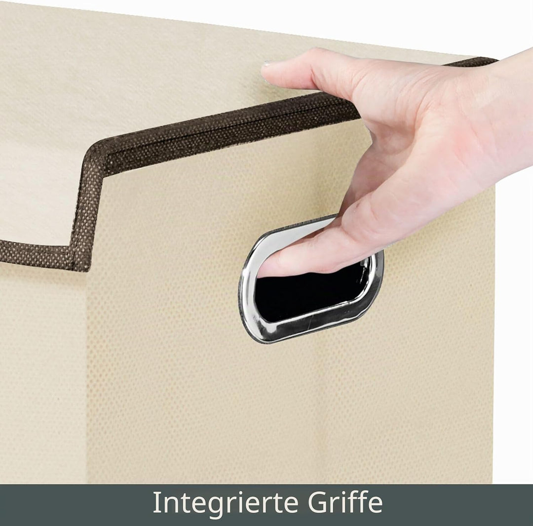 mDesign Wäschetruhe aus atmungsaktivem Polypropylen mit 2 Fächern – Design Wäschekorb für Bad/Schlaf