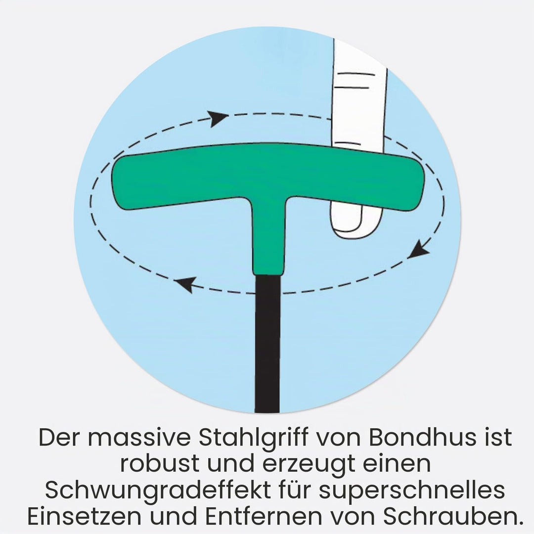 Bondhus 13189 Spiel-Schlüssel T-System metrisch Einzelbett, Einzelbett