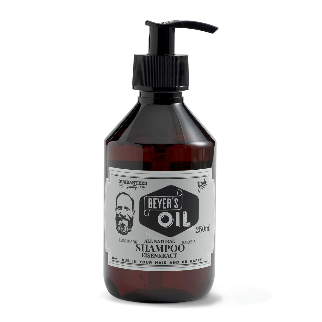 Beyer’s Oil Shampoo Eisenkraut 250ml - 100% natürliches Bartpflege Bartshampoo - Macht den Bart weic