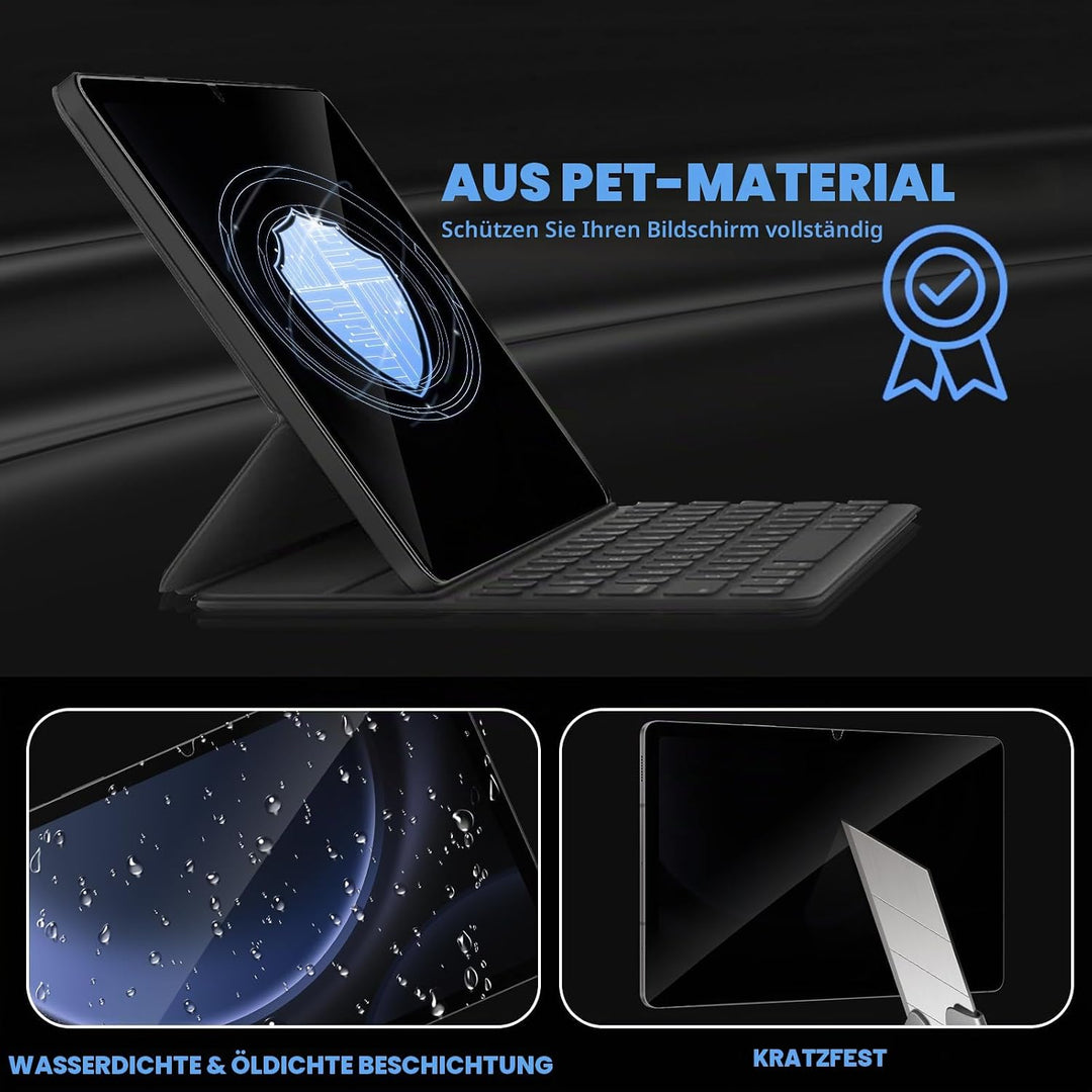 360-Grad Privacy Schutzfolie für Samsung Galaxy Tab S9 FE 5G 10.9 Zoll (2023) Sichtschutz, Anti-Krat