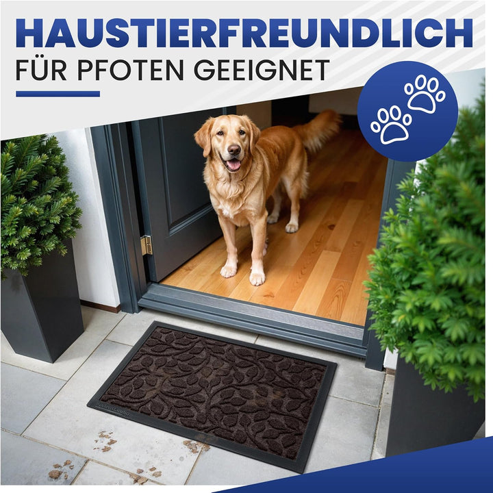 Fussmatte aussen und innen [robust] - Saubere Schuhe Dank geriffelter Oberseite - Perfekte Grösse 40