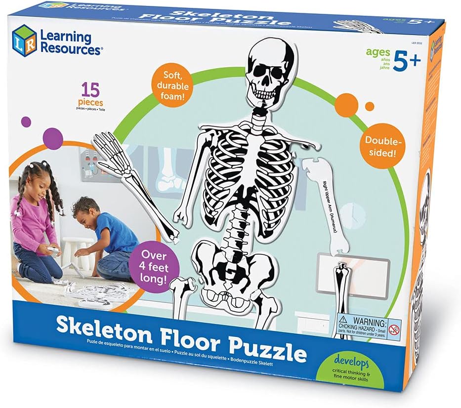 Learning Resources Bodenpuzzle Skelett aus Schaumstoff, Skelett