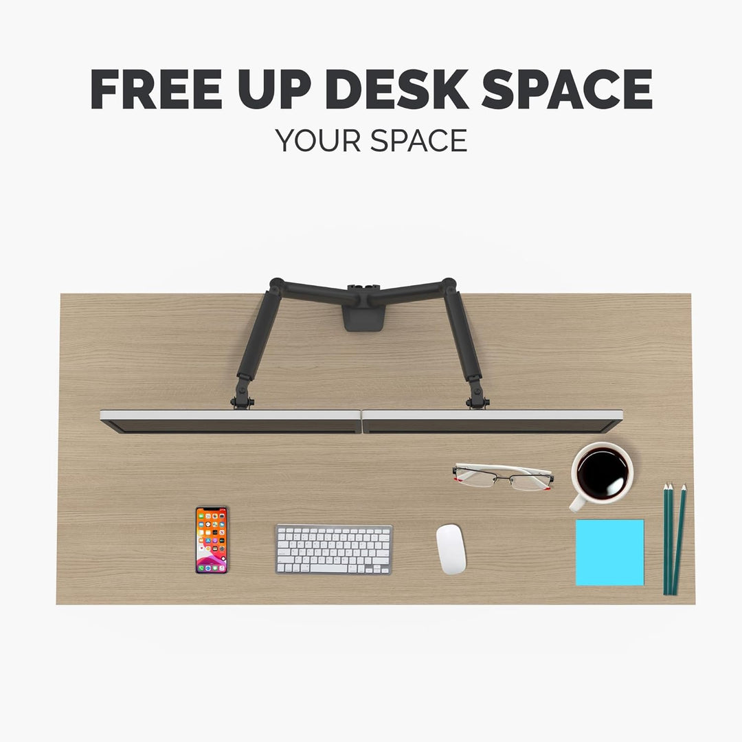 Fellowes Monitor Halterung 2 Monitore bis je 32 Zoll (81,28 cm) - Platinum Series Monitor Arm mit Ga