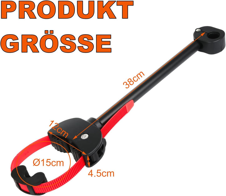 TEOV 1 Stück Rahmenhalter für Fahrradträger Länge 42CM, Verstellbarer Strap-Rahmenhalter für E-Bike
