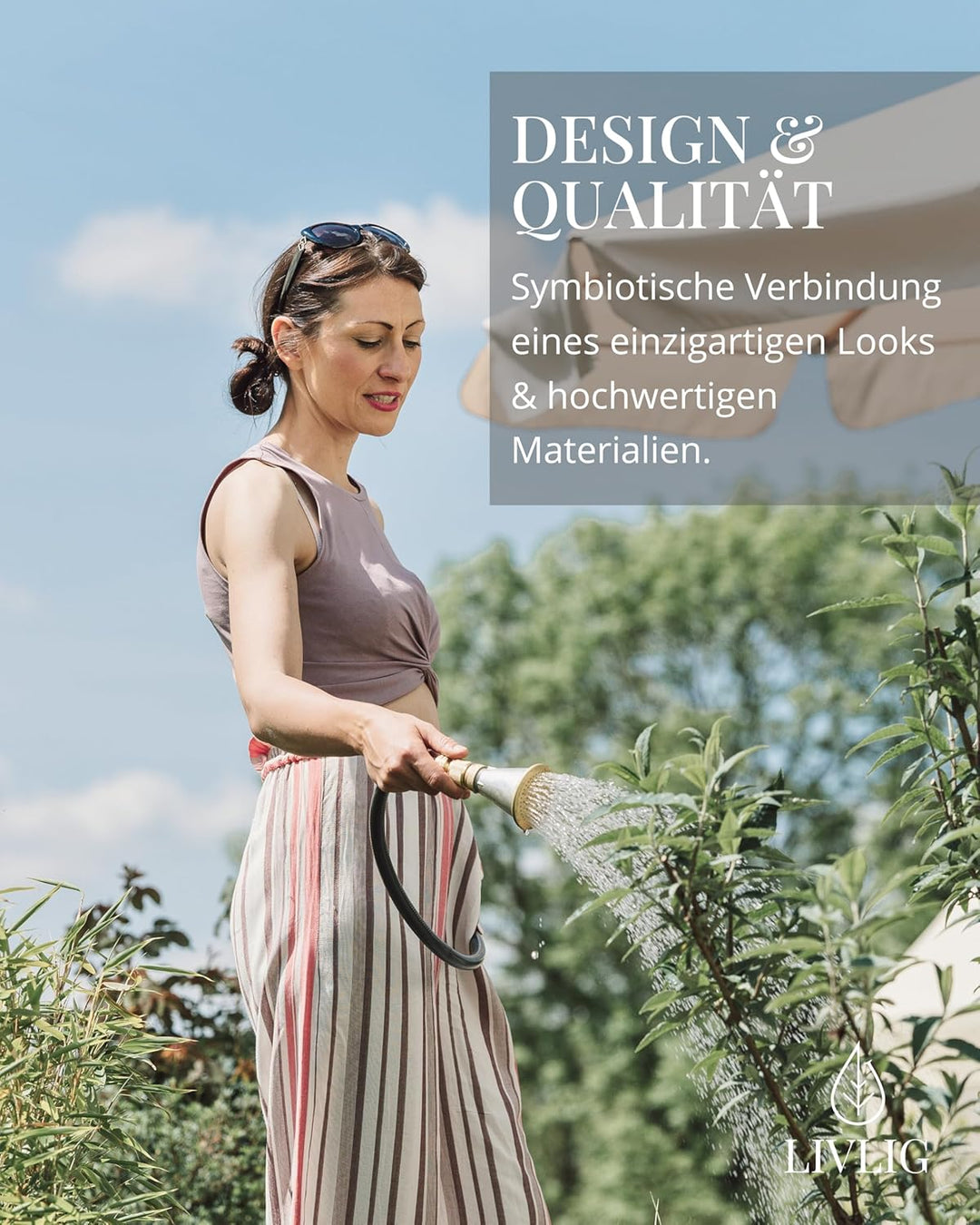 Livlig53 Gartenschlauch 1/2 Zoll, 20m: Wasserschlauch Made in Germany, Recycling-Material, formstabi