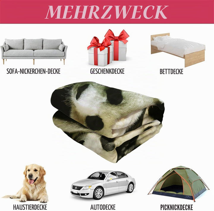 YISUMEI - 150 x 200 cm Decke - Personalisierter Grosser Panda Fleecedecke,Kaschmir-Gefühl Kuscheldec
