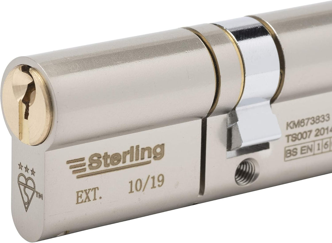 Sterling EPD4540 Türzylinder, 45 mm, 40 mm Verlängerung (80 mm), BSi TS007, 3-Sterne-Polizei-geprüft