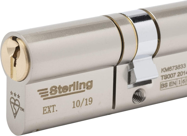 Sterling EPD4036 TS007 3-Sterne-Polizei-zugelassener Euro-Türzylinder, Doppel-Finish, Messing und sa