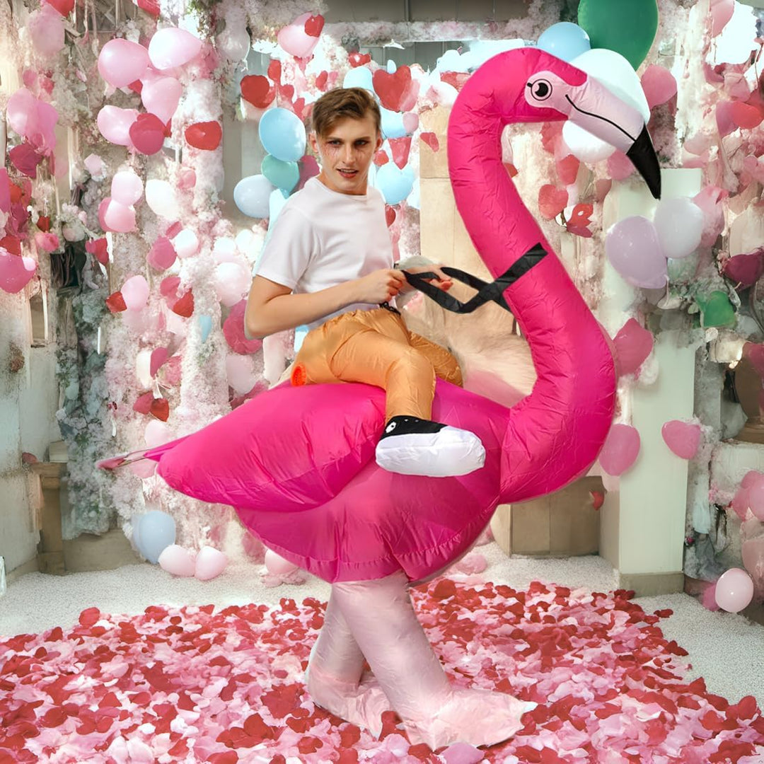 JASHKE Flamingo Kostüm Aufblasbares Kostüm Flamingo Aufblasbare Kostüme Erwachsene Flamingo Kostüm E