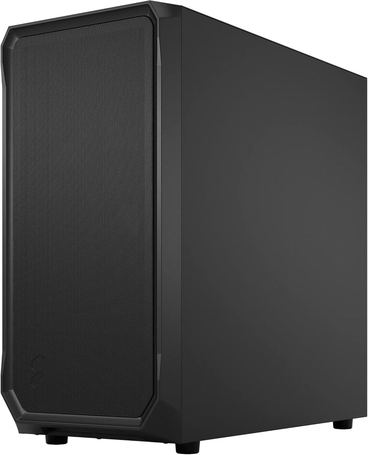 Fractal Design Focus 2 Black - Tempered Glass Clear Tint – Mesh Front – Two 140 mm Aspect Fans Inclu