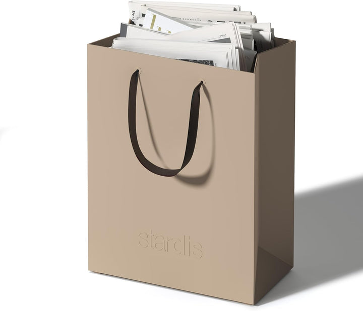 stardis binbox Design Papierkorb eckig stylischer Papiereimer mit Tragegriffen für Büro Office Kunst