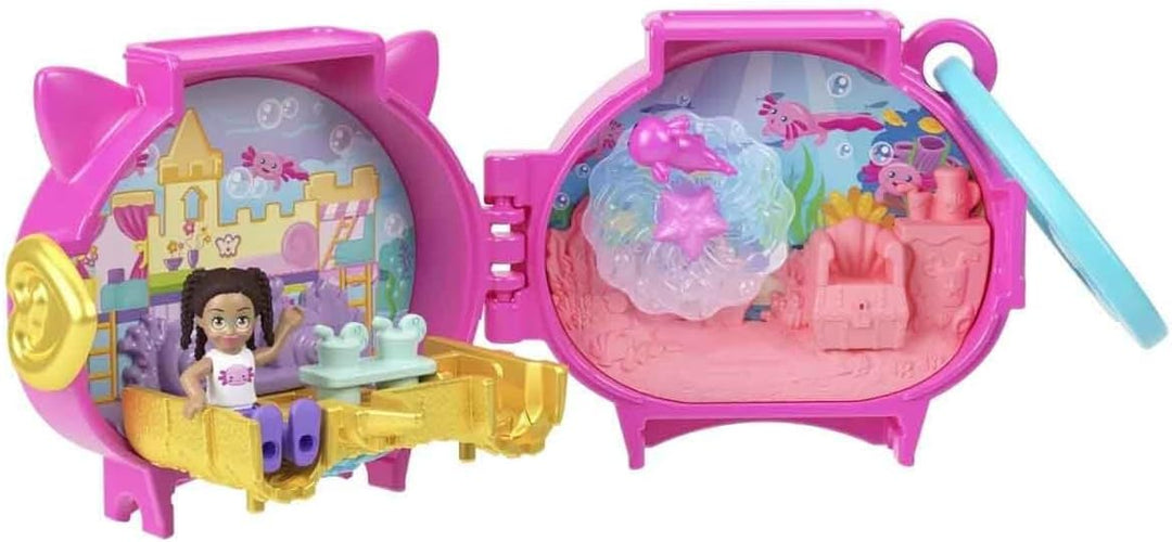 Polly Pocket Kuscheltiere Kompaktes Spielset GYV99 - Axolotl Hxx22