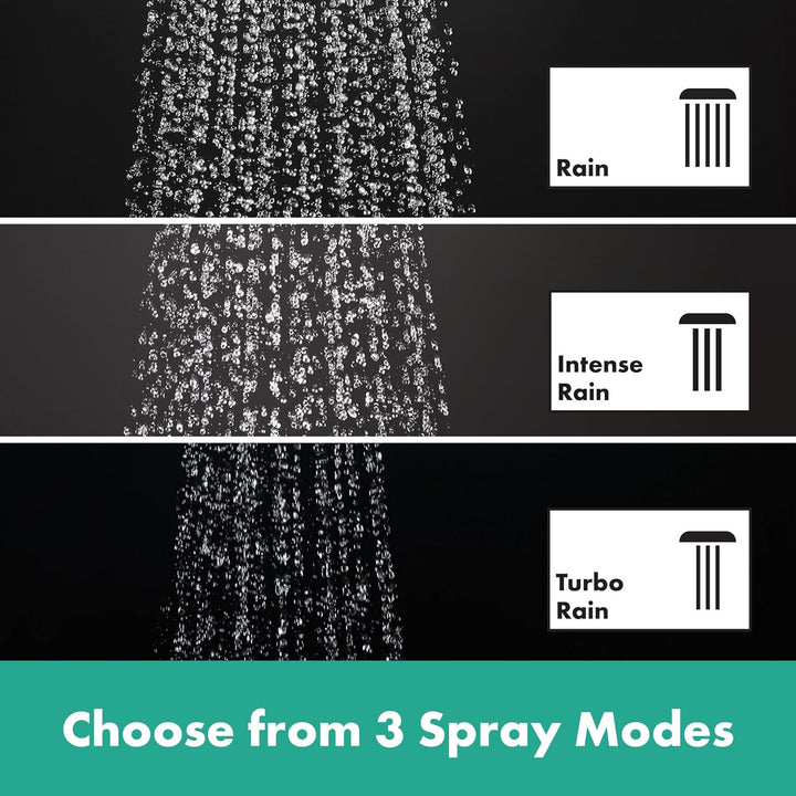 hansgrohe Croma Select S Thermostatset 0,65m, 3 Strahlarten, Weiss/Chrom, Weiss/Chrom