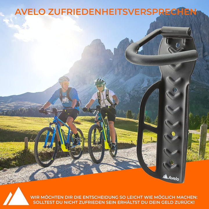 Avelo® Fahrrad Wandhalterung [2er Set] - Fahrradhalter passt für alle Räder [Aufhängung bis 25 Kg] -