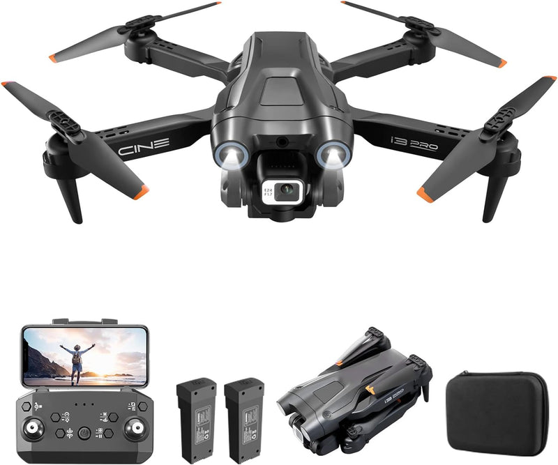 Mingfuxin Faltbare Drohne mit Kamera für Anfänger, RC Quadcopter Drohne mit App WIFI FPV Live-Video,