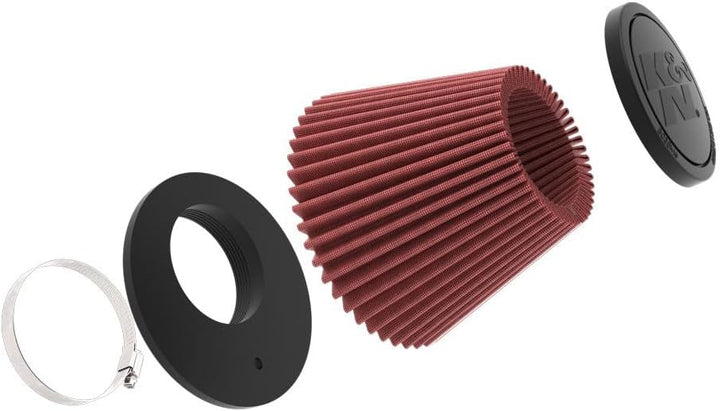 K&N Universal-Klemmluftfilter: Hochleistung, Premium, waschbar, Ersatzfilter: Flanschdurchmesser: 3,