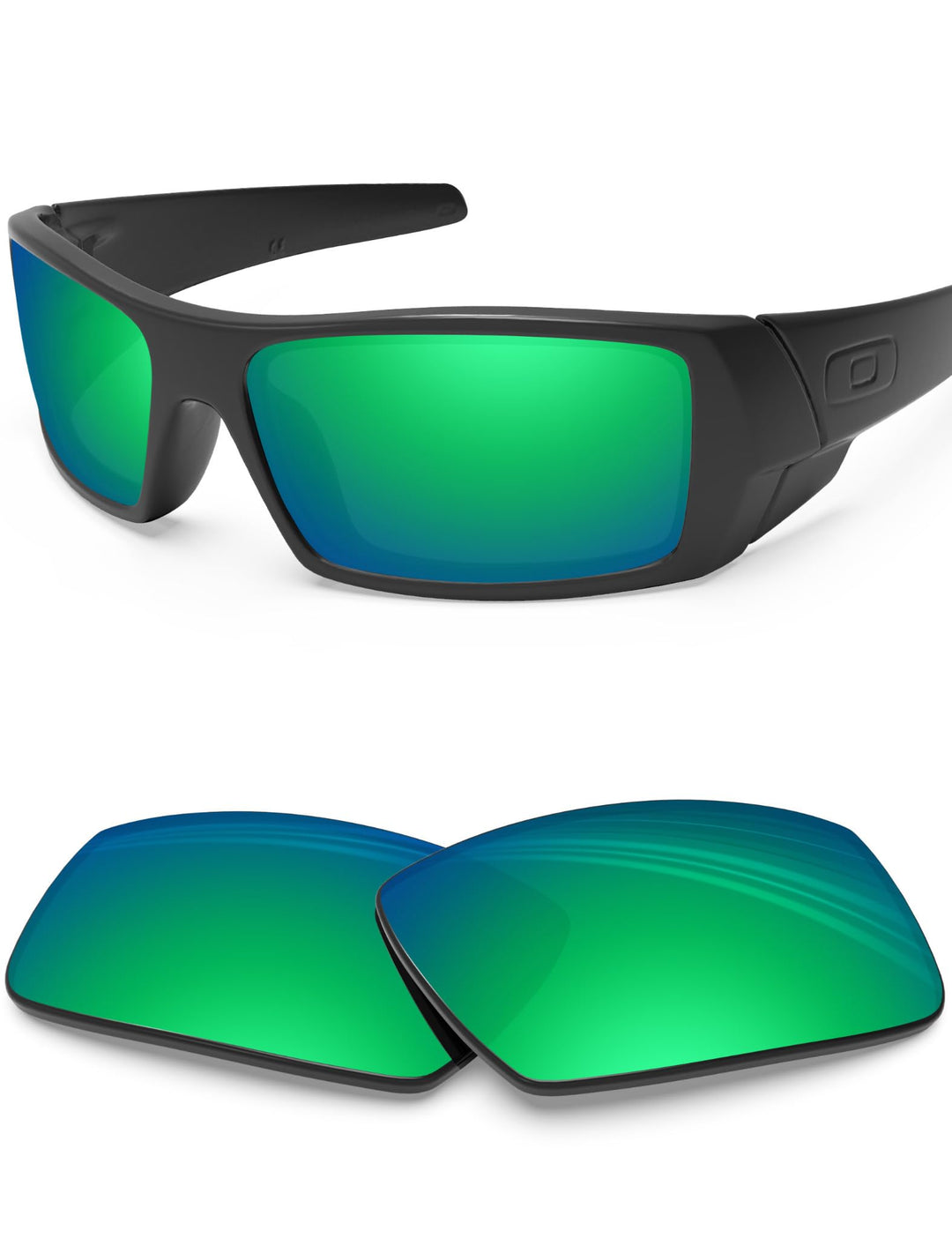 BlazerBuck Anti-salz Polarisierte Ersatzgläser für Oakley Gascan Smaragdgrün Polarisiert - [Polycarb