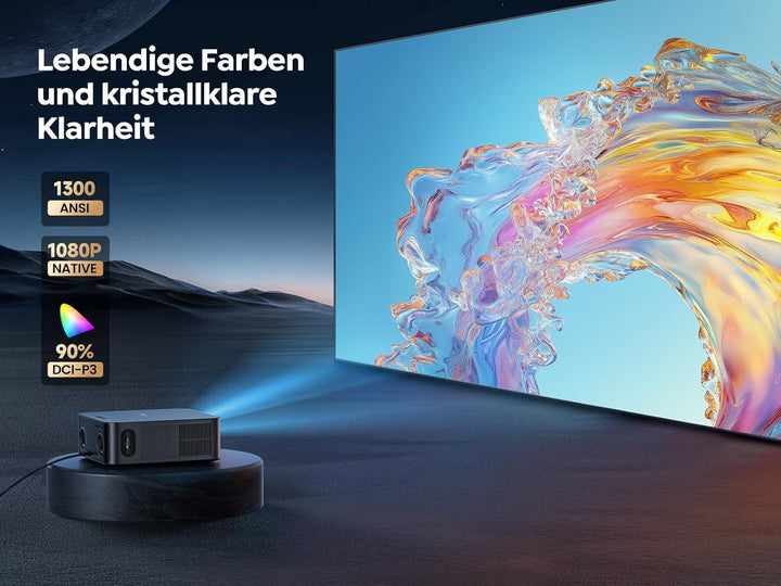 Beamer 4K【Offizielles Netflix & Dolby Audio】 Toptro 1200 ANSI Smart Beamer Heimkino, 1080P Full HD V