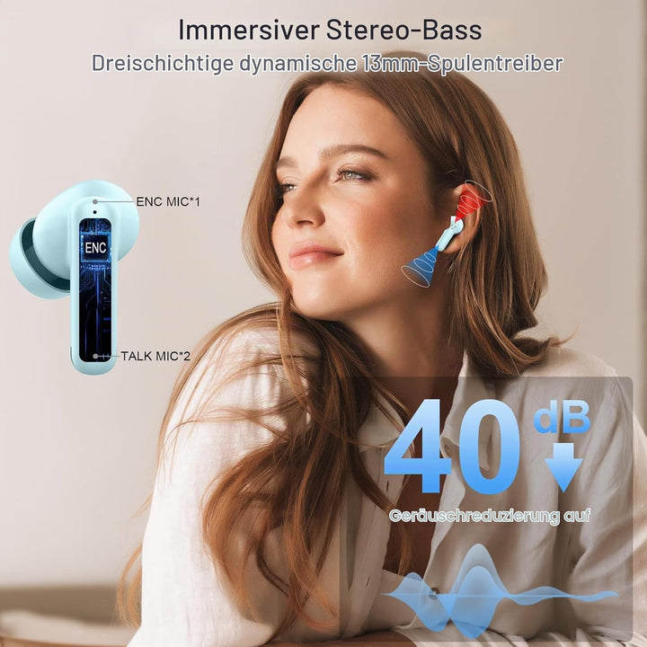 Nerunsa Bluetooth Kopfhörer, Kopfhörer Kabellos Bluetooth, Kabellose Bluetooth Kopfhörer, 2026 In Ea