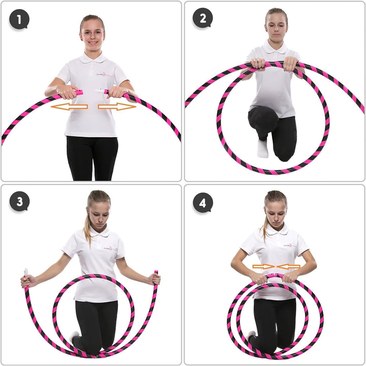 hoopomania Anfänger Hula Hoop Reifen für Erwachsene Ø90/95/100/105cm Ø105cm Neon Grün, Ø105cm Neon G