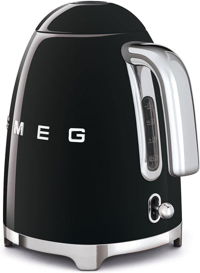 Smeg Elektrischer Wasserkocher KLF03BLEU, Edelstahl, 1.7 liters, Schwarz, Schwarz