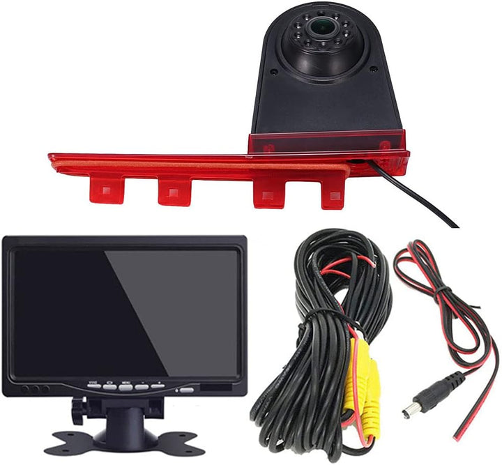 「18mm Linse Top Qualität Rückfahrkamera + 7 Zoll TFT LCD Bildschirm Monitor」Bremsleuchte Auto Dach R