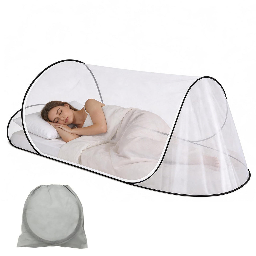 Pop-Up Moskitonetz Bett 200 x 80 x 56cm, Tragbares Faltbares Moskitonetz, Mückennetz Reise, Moskitoz