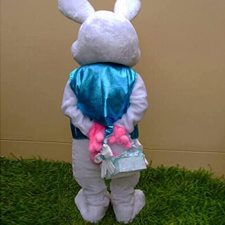 JIUYUE Osterhasen-Maskottchen-Kostüm, Erwachsenengrösse, Verkleidung