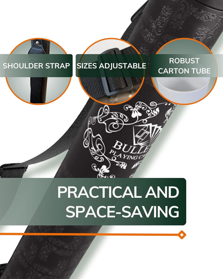 Bullets Playing Cards Designer Pokermatte rot in 180 x 90 cm für den eigenen Pokertisch - Deluxe Pok