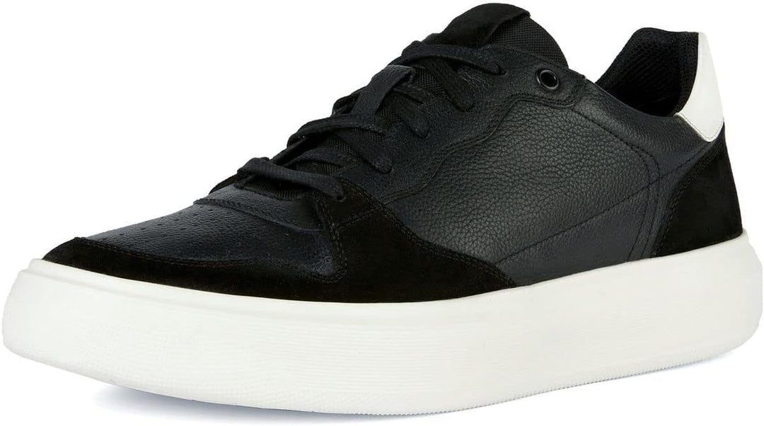Geox Herren U Keilan D Sneaker 40 EU Black White, 40 EU Black White