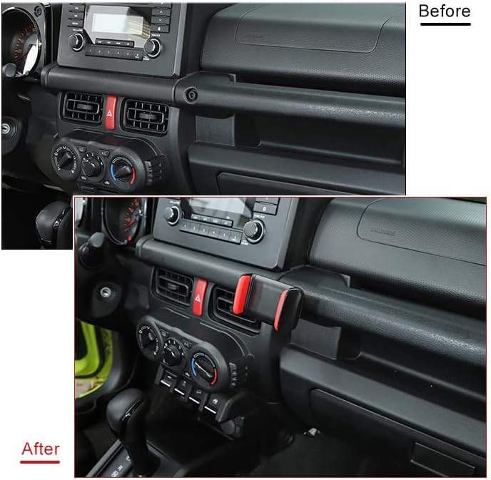 Handyhalterung Auto für Suzuki Jimny JB64 JB74 2019-2024, Aluminium und ABS, 360° Drehbar, für 4-7 Z
