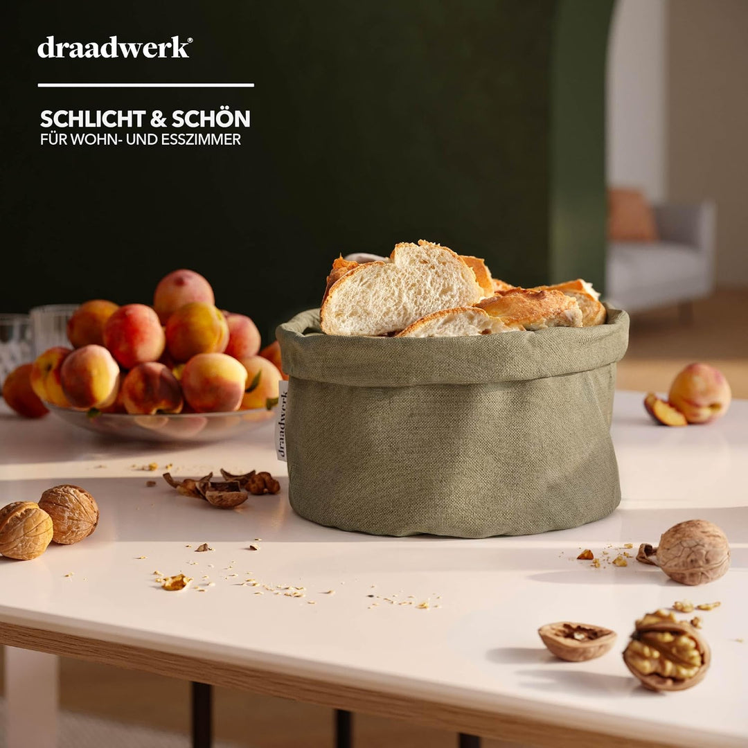 Brotkorb Stoff | Brötchenkorb | Aufbewahrungskorb | Frühstückskorb | Aufbewahrungskorb aus 100% Baum