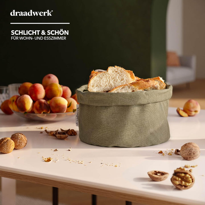 Brotkorb Stoff | Brötchenkorb | Aufbewahrungskorb | Frühstückskorb | Aufbewahrungskorb aus 100% Baum