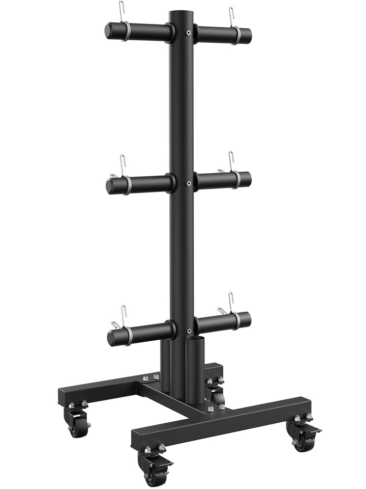 Olympic Weight Plate Rack Tree Bumper Plate Holder für Zwei-Zoll-und Ein-Zoll-Platten und Langhantel