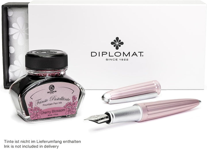 DIPLOMAT - Füllfederhalter Aero Rosa - Mittlerer Spitze - Schick und elegant - Langlebig - 5-Jahre-G