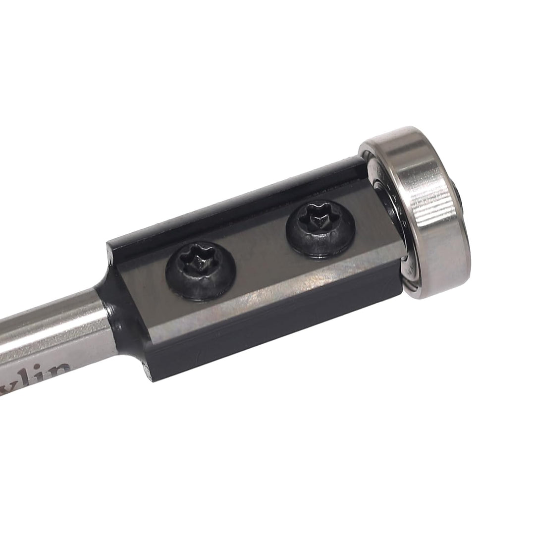 AKYLIN Wendeplatten Bündigfräser 8mm Schaft，2-seitigen Austauschbare Hartmetall Klinge，Bündigfräser