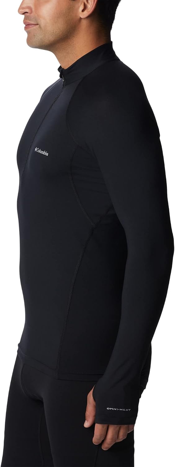 Columbia Midweight Stretch Long Sleeve Half Zip Thermounterwäsche Unterhemd für Herren Schwarz S Fal