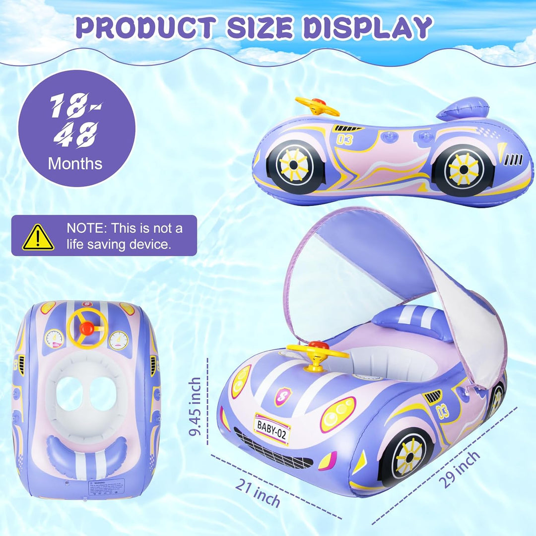 Schwimmring Baby mit Sonnendach Ninonly Upf50+ Schwimmring Baby ab 1 Jahr mit Babysitz Schwimmring B