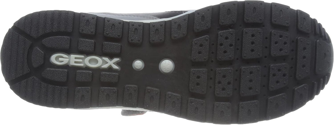 Geox Jungen J Pavel A Sneaker 24 EU Grey Orange, 24 EU Grey Orange