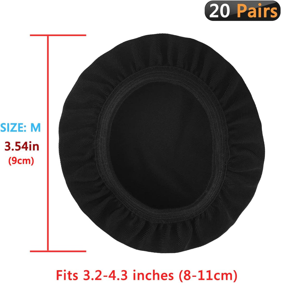 Geekria 20Pairs Ohrhörerabdeckungen aus flexiblem Stoff, Dehnbare, waschbare Sanitär-Ohrmuschelschut