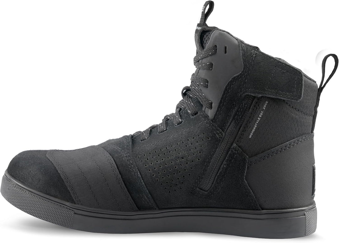 SHIMA Rebel 2.0 Motorrad Schuhe Herren Leder Belüftet Motorradstiefel Protektoren Sneaker Rutschfest