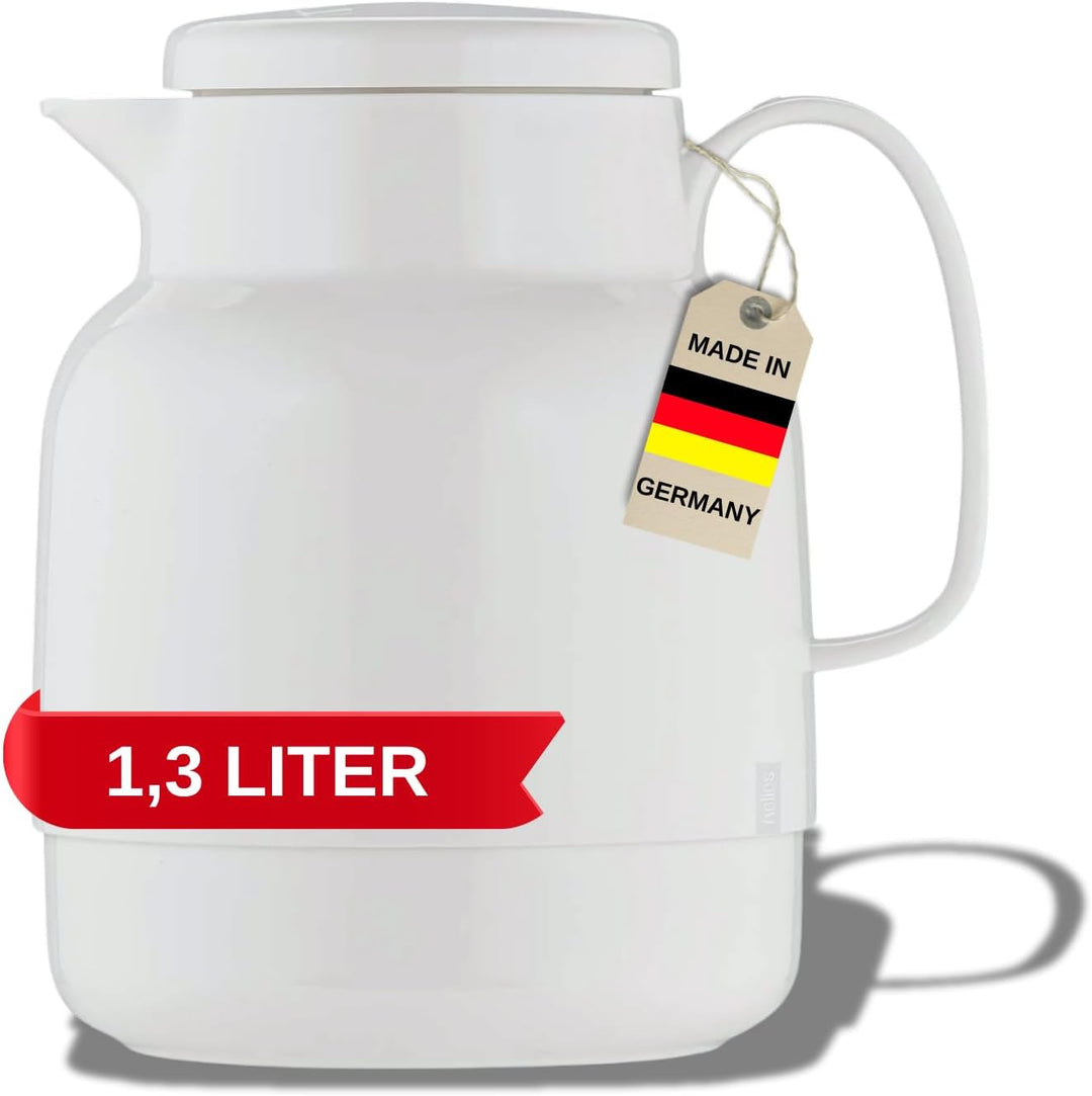 Helios Mondo Kunststoff-Isolierkanne, weiss, 1,3 Liter 1,3 Liter Weiss, 1,3 Liter Weiss