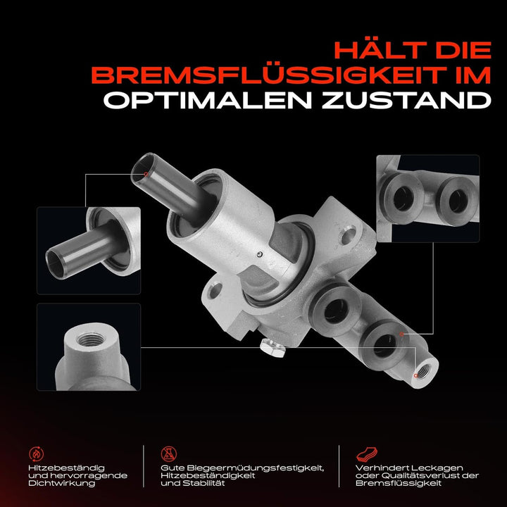 Frankberg Hauptbremszylinder Bremszylinder Kompatibel mit 190 W201 1.8L-2.5L 1982-1993 C-Klasse W202