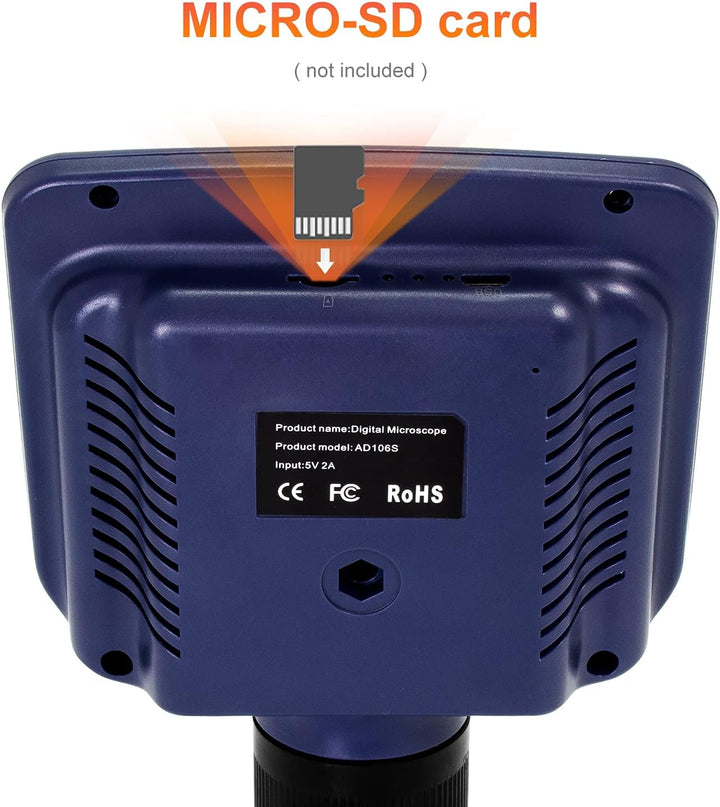 Andonstar AD106S USB-Digitalmikroskop, 10,9 cm Bildschirm-Mikroskop zum Löten/PCB/Uhr/Telefon-Repara
