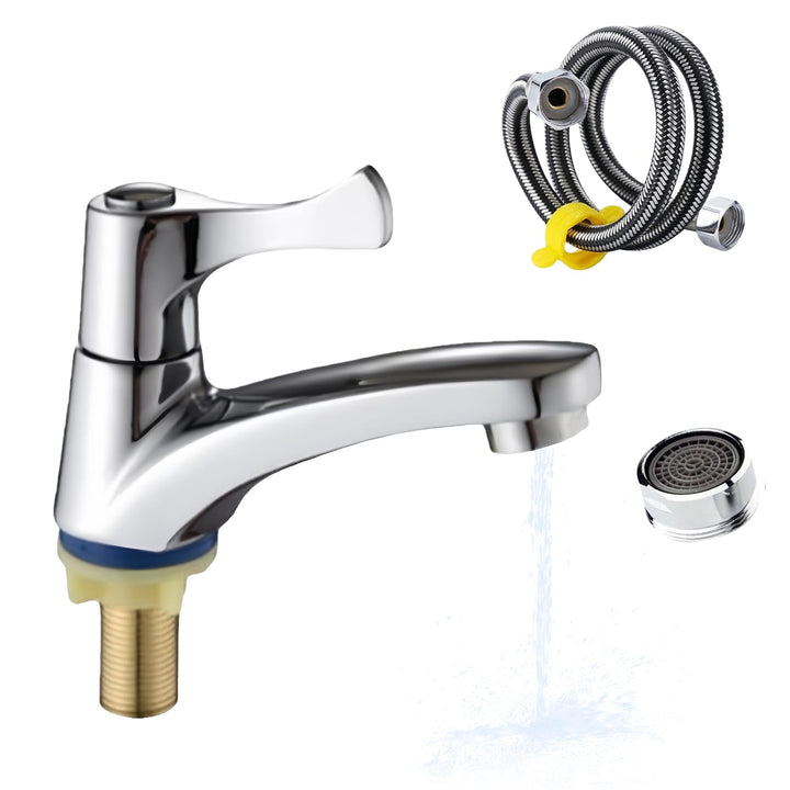Kaltwasserhahn Gäste WC, Wasserhahn Bad, Waschtischarmatur, Einzelkühlung Waschbeckenarmatur Mit 60